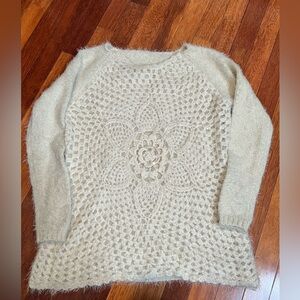 Elegant Vintage Cream Sweater